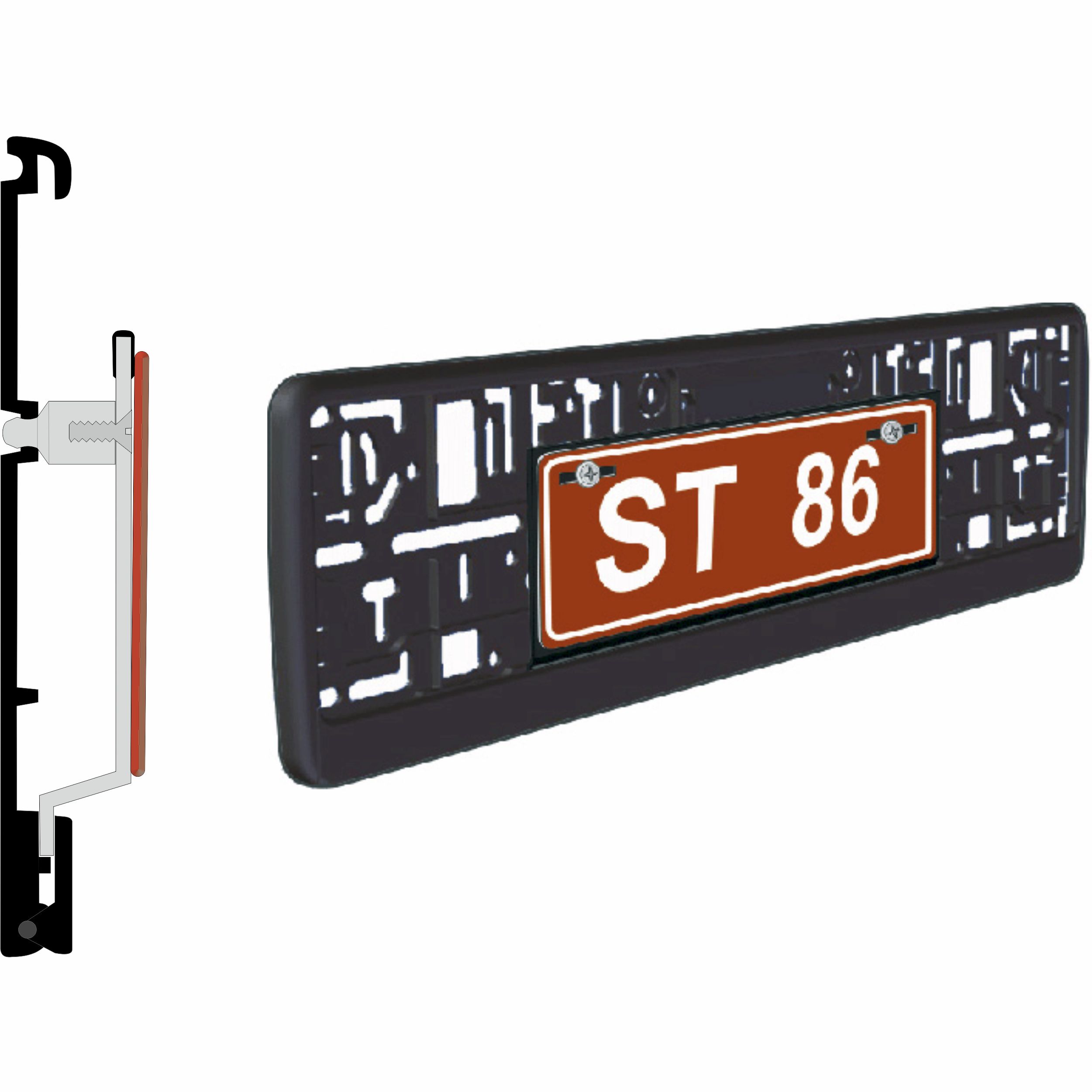 Trade license plate adapter